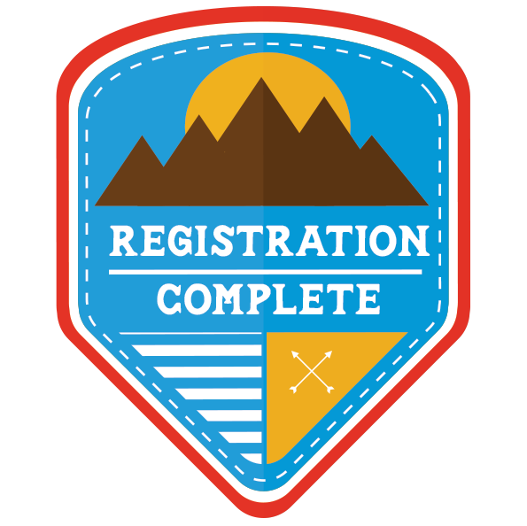 registration complete badge