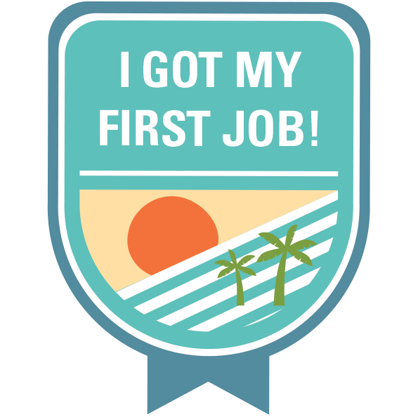 I got my first job badge