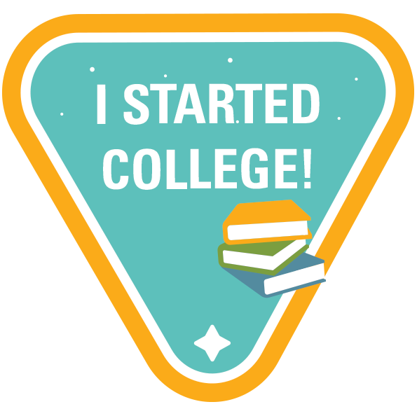 I started college badge