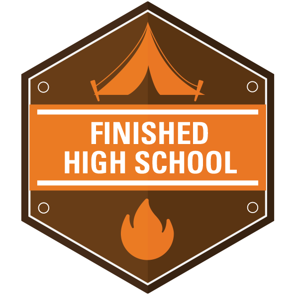 finished high school badge