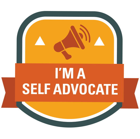 I'm a self advocate badge