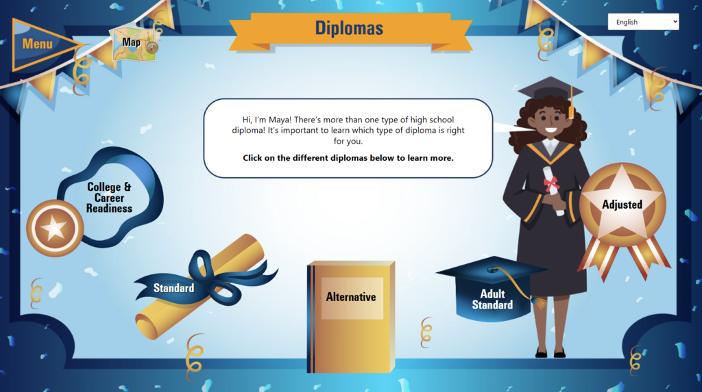diplomas screen